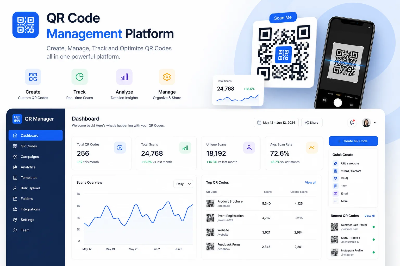 QR Code Management System