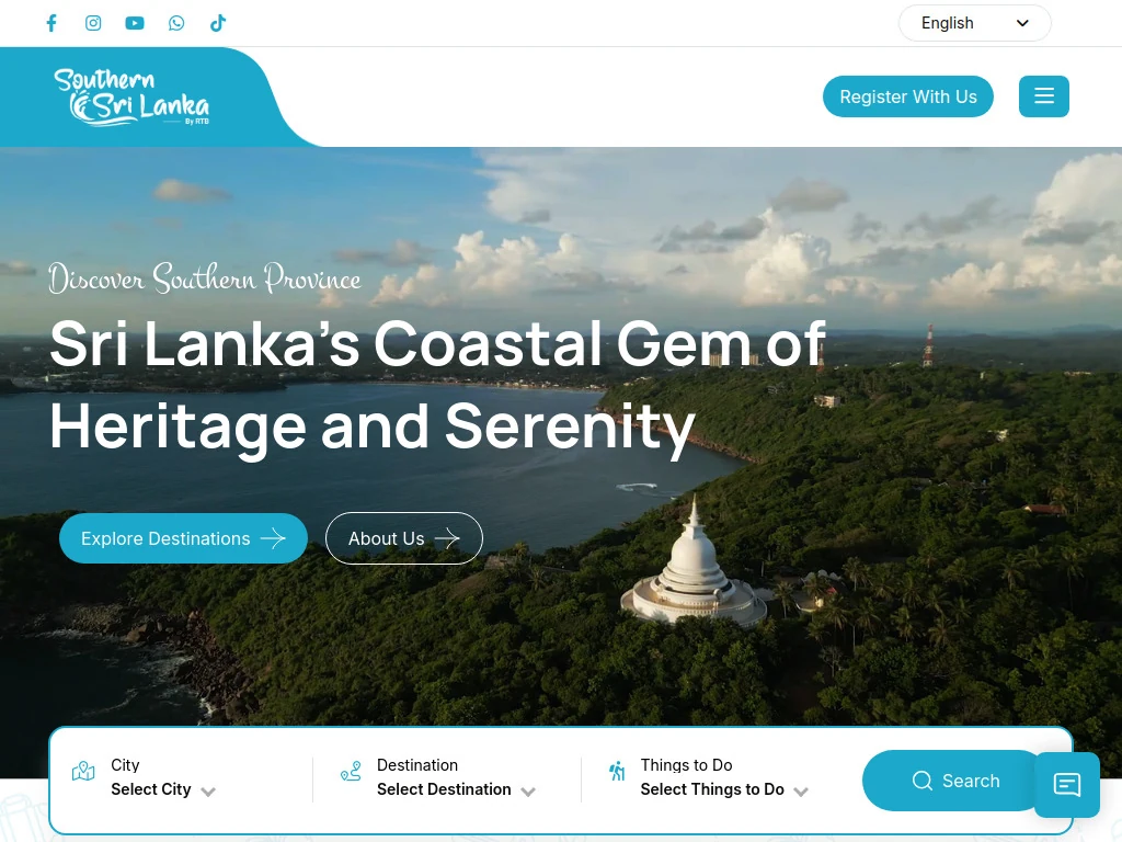 Ruhunu Tourist Bureau Website Development